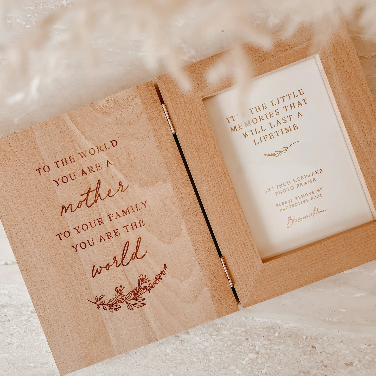 'You Are My World' Quote Wooden Photo Frame