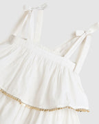 Belle Dress - White & Gold
