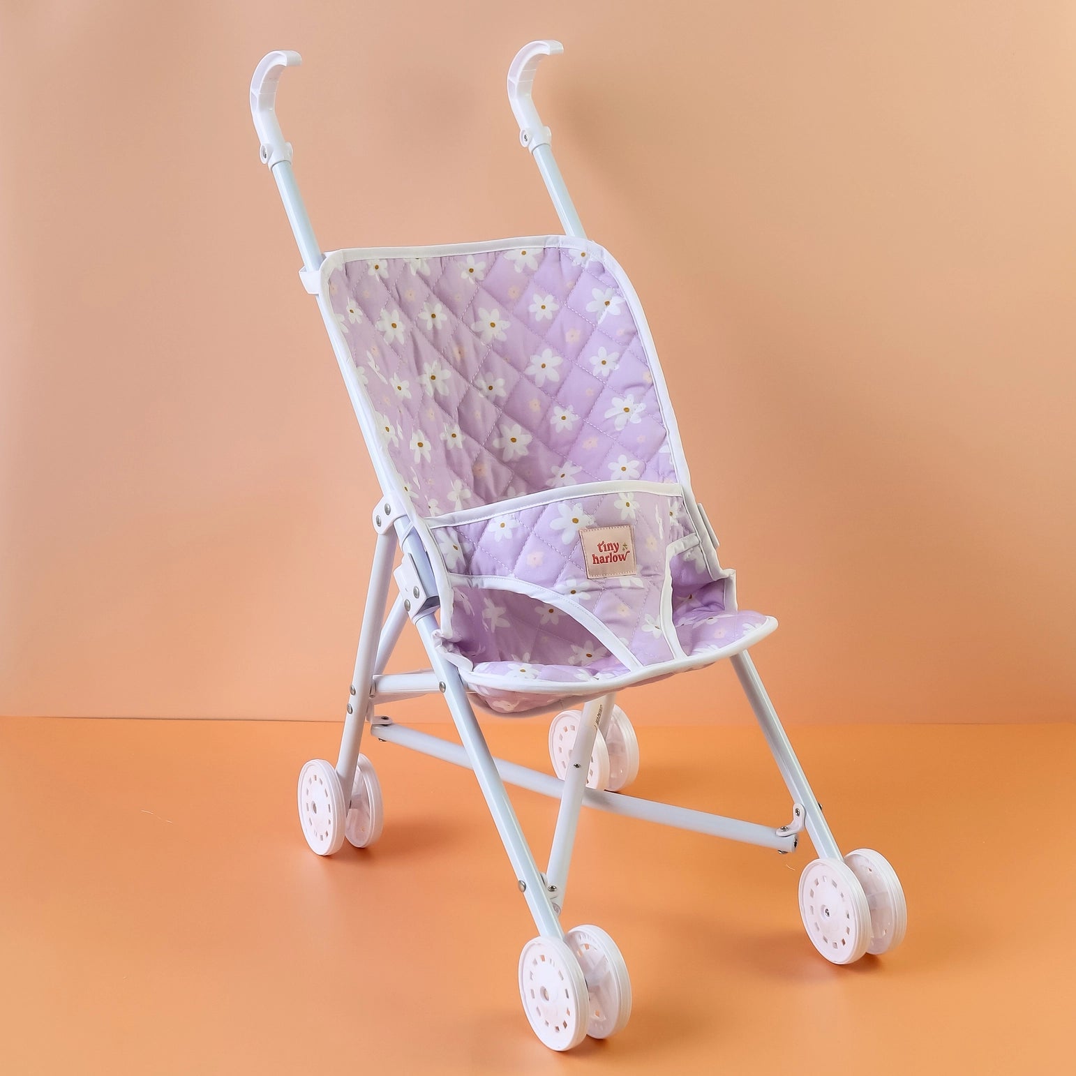Tiny Harlow Folding Dolls Stroller - Lilac Daisy