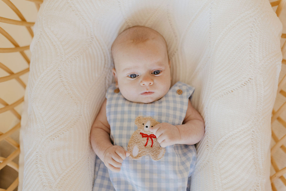 Teddy Gingham Romper