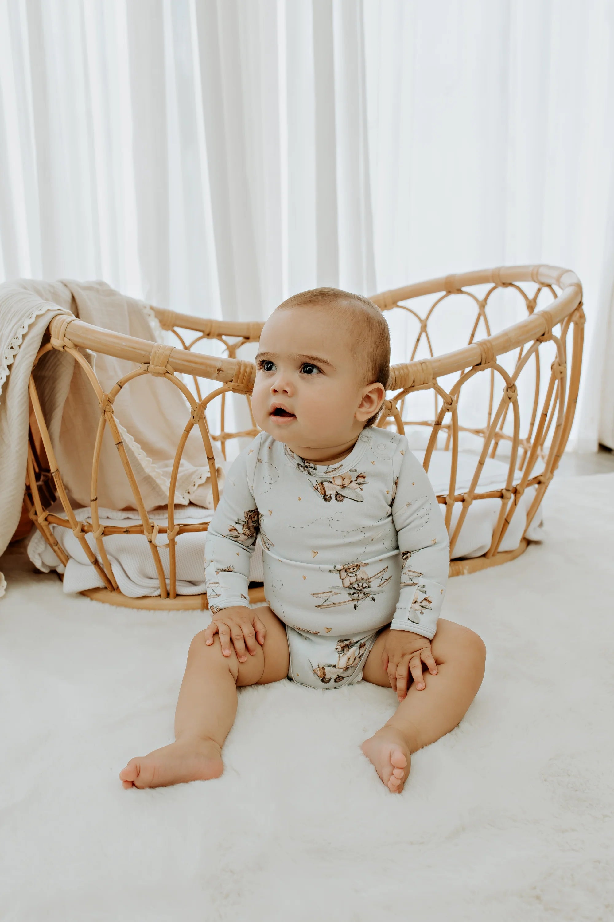 Aviator Teddy | L/S Bodysuit