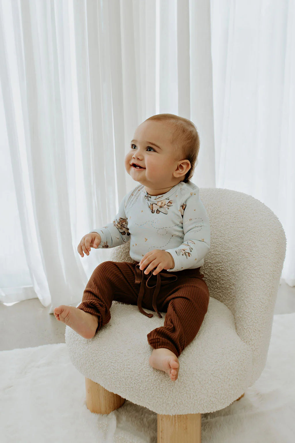 Aviator Teddy | L/S Bodysuit