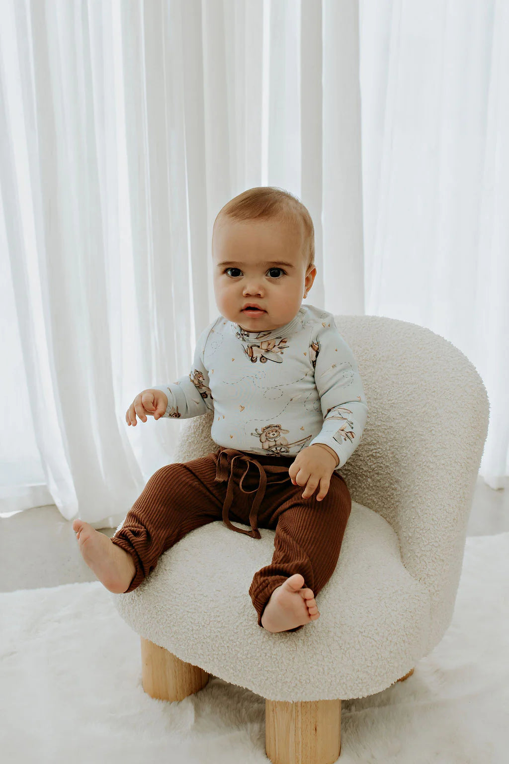 Aviator Teddy | L/S Bodysuit