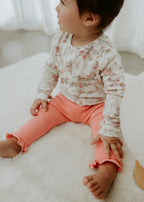 Rose Ribbed Leggings