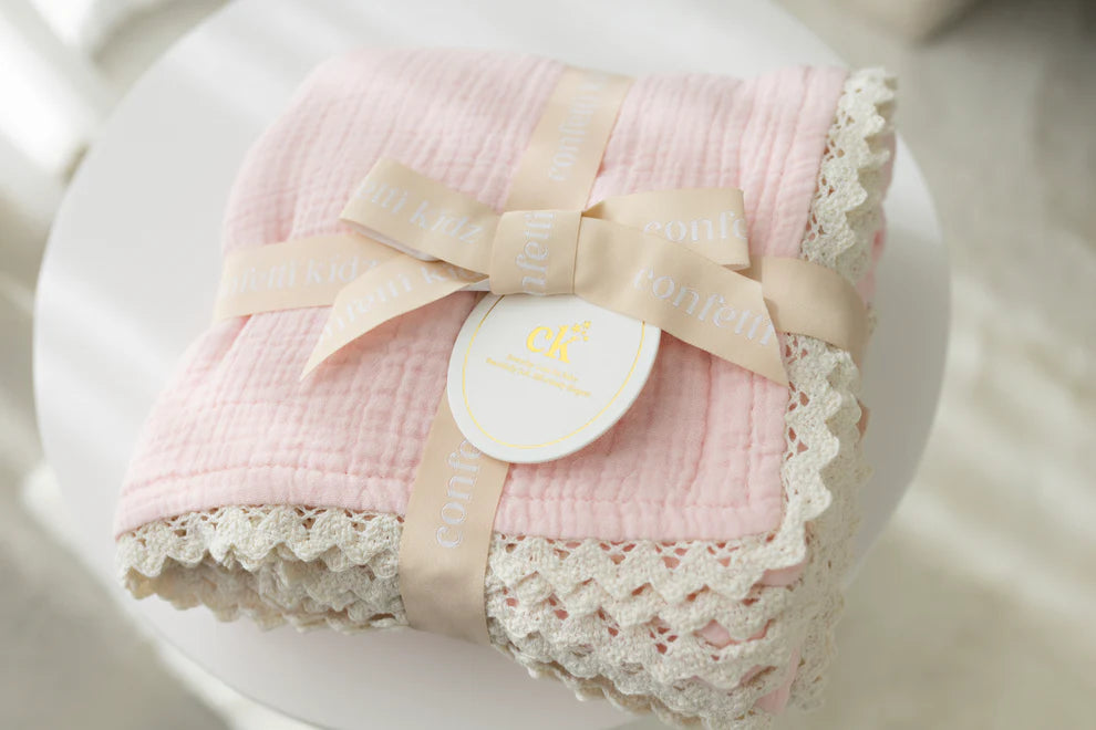 Classic Muslin Blanket - Soft Pink