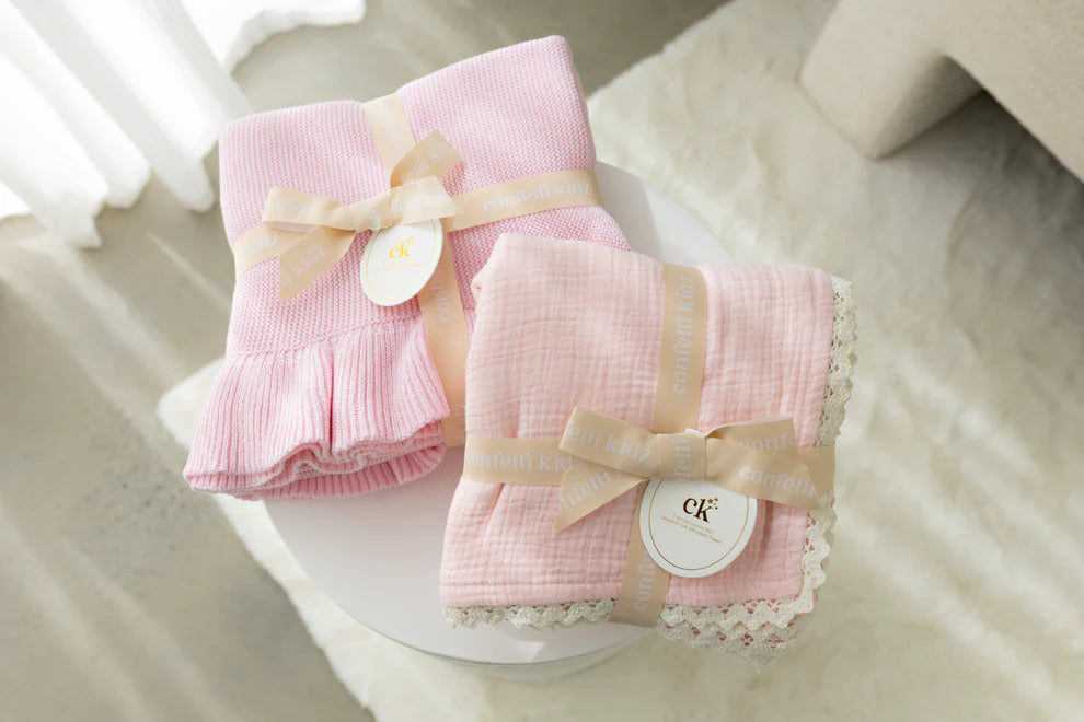 Classic Muslin Blanket - Soft Pink