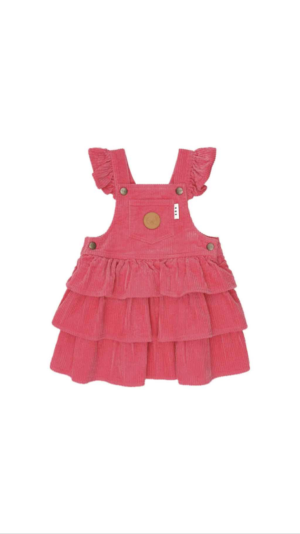 Classic Tiered Cord Pink Pinafore