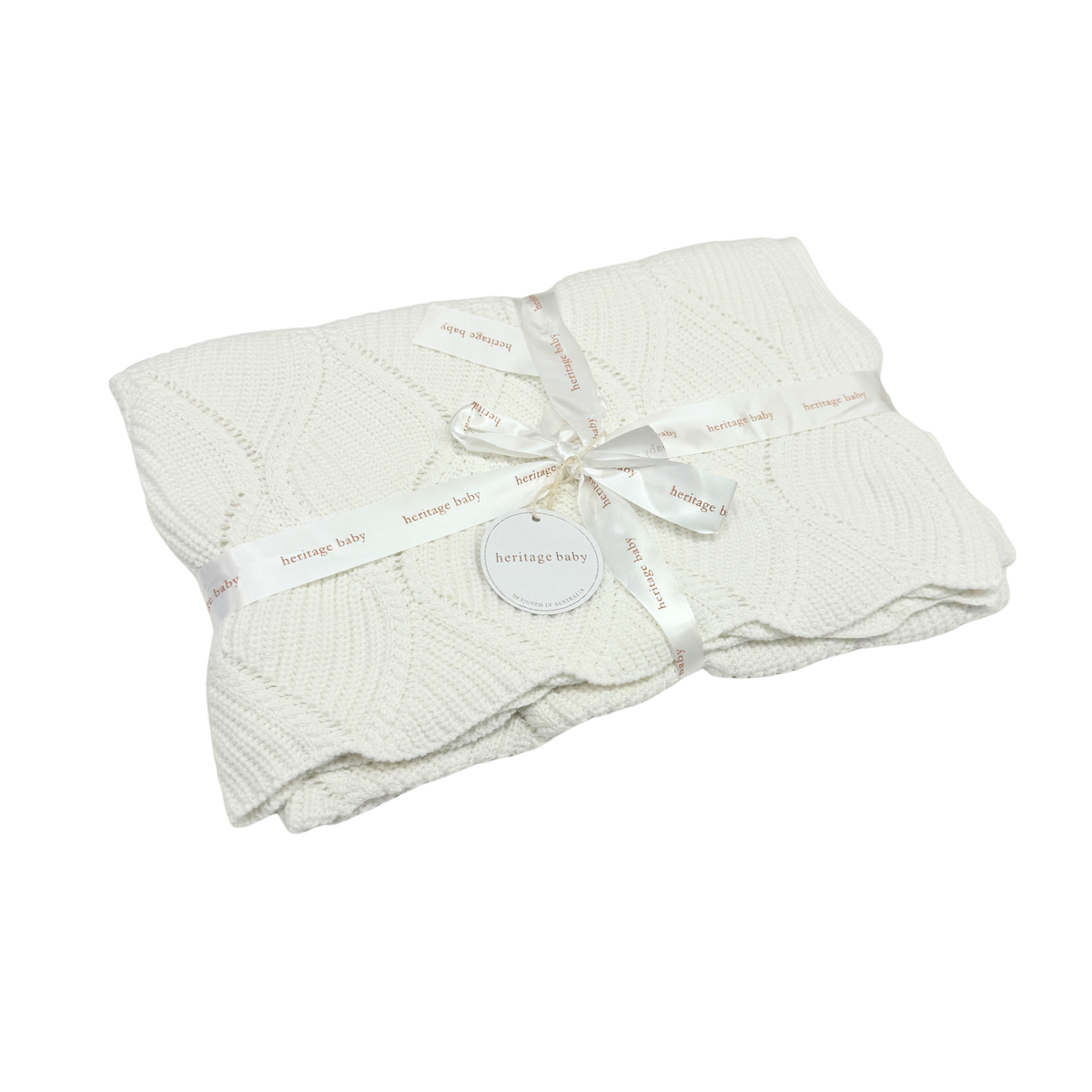 Signature Organic Knit Blanket - Pearl White