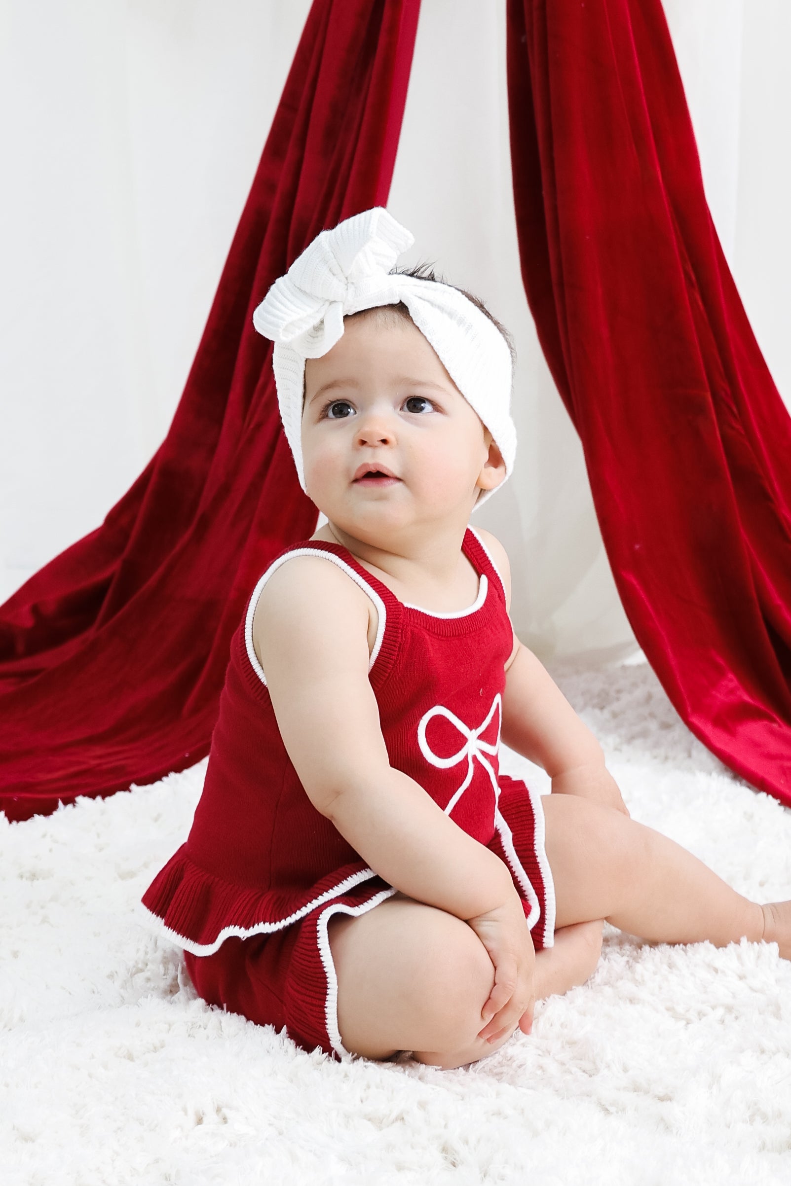 Bow Knit Set - Crimson | PREORDER