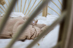 Organic Knitted Booties - Biscuit