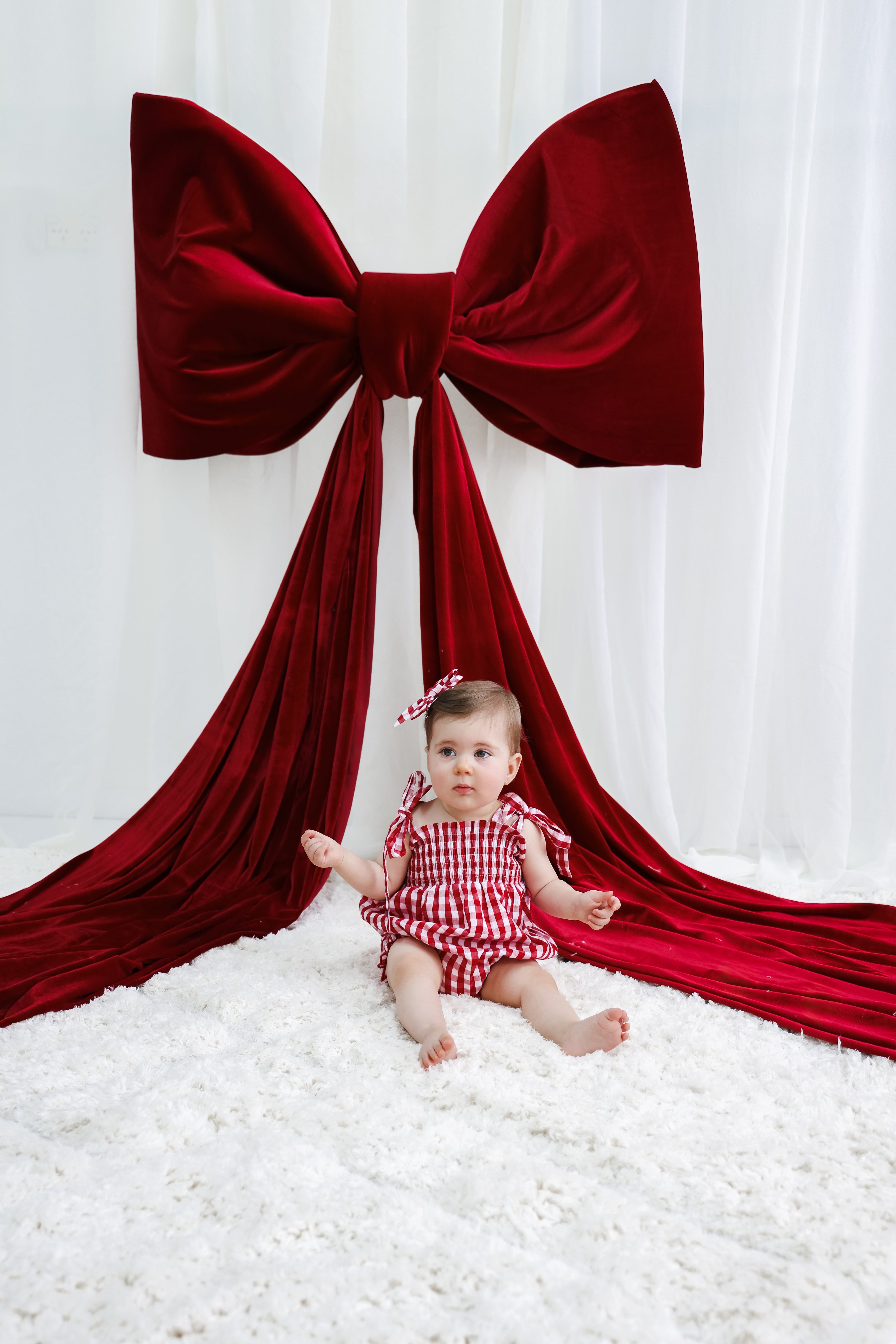 Gingham Romper - Red | PREORDER