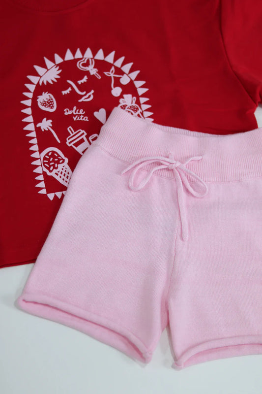 Pink Knit Short