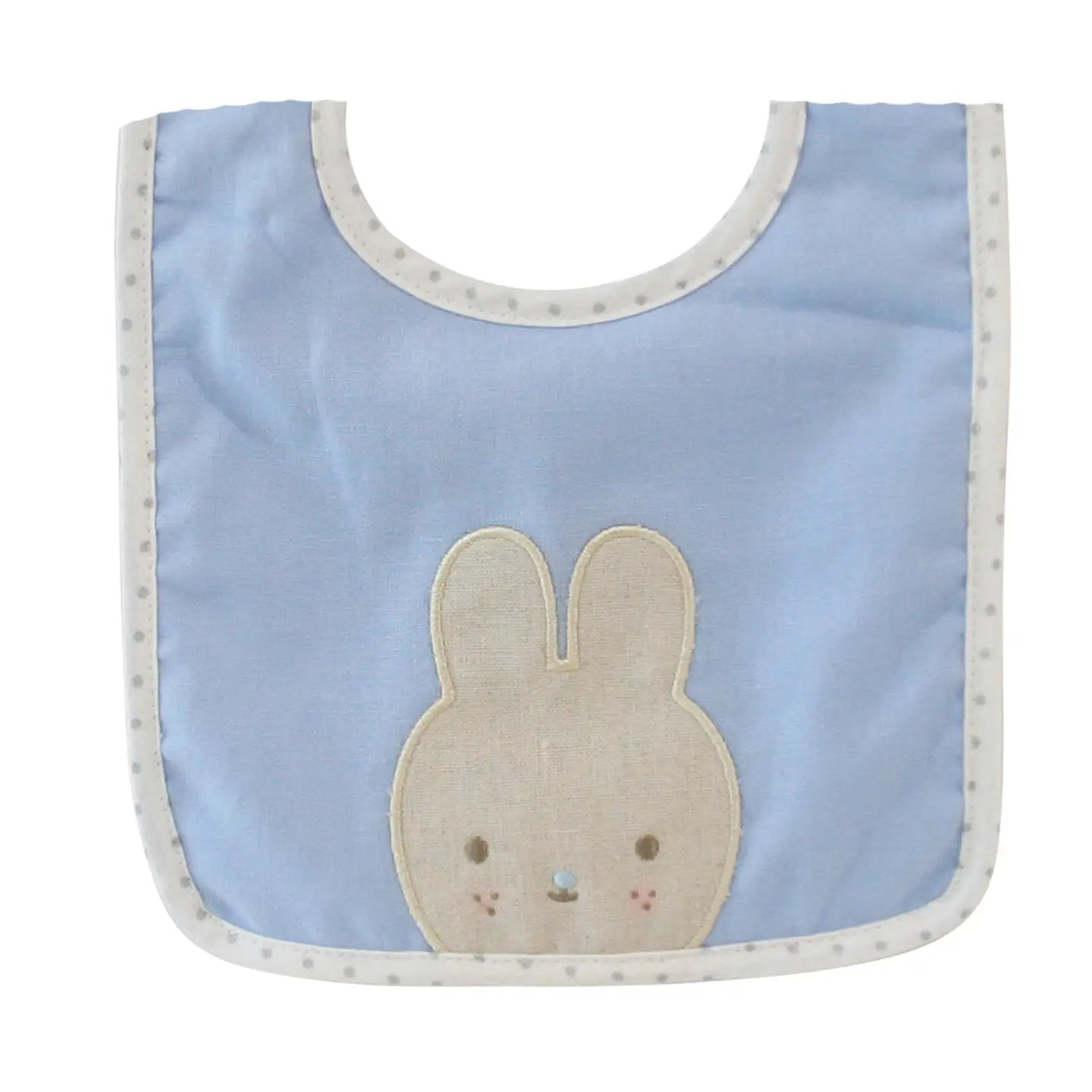 Linen Bunny Bib Blue
