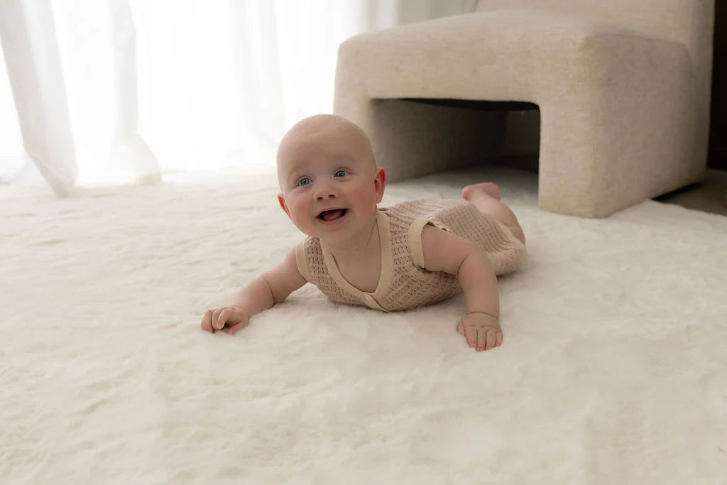 Breezy Knit Romper Biscotti