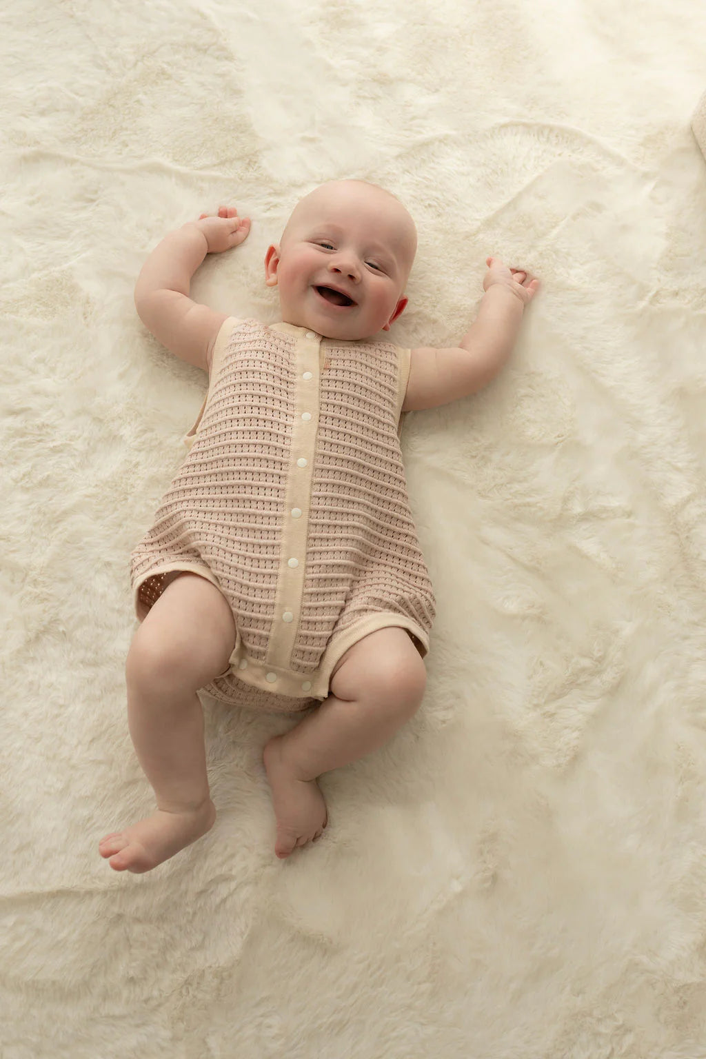 Breezy Knit Romper Biscotti