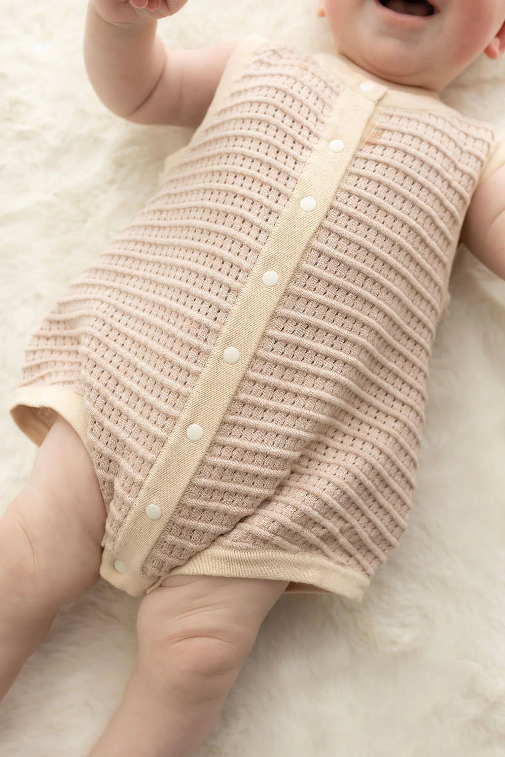 Breezy Knit Romper Biscotti