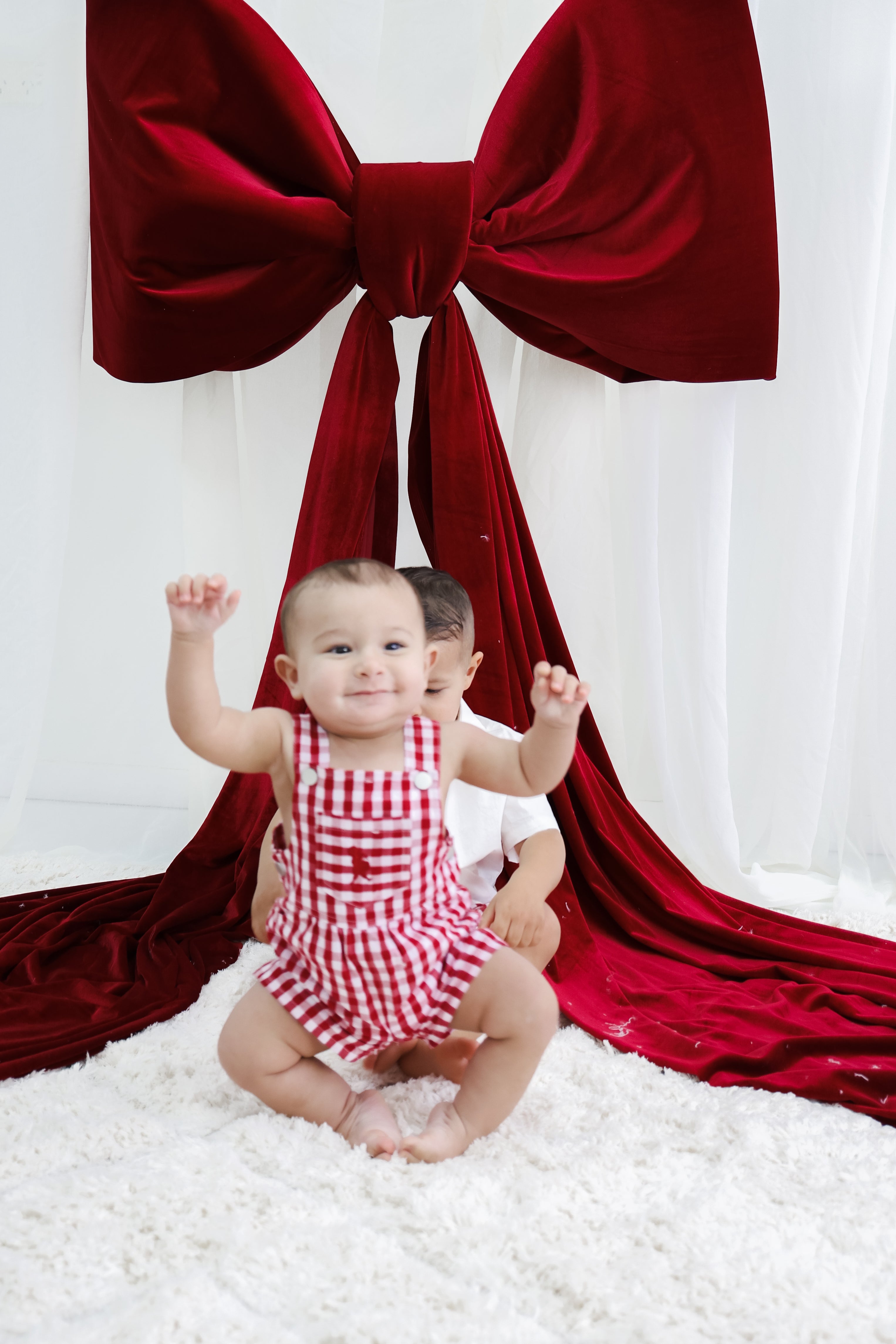 Gingham Overalls - Red | PREORDER
