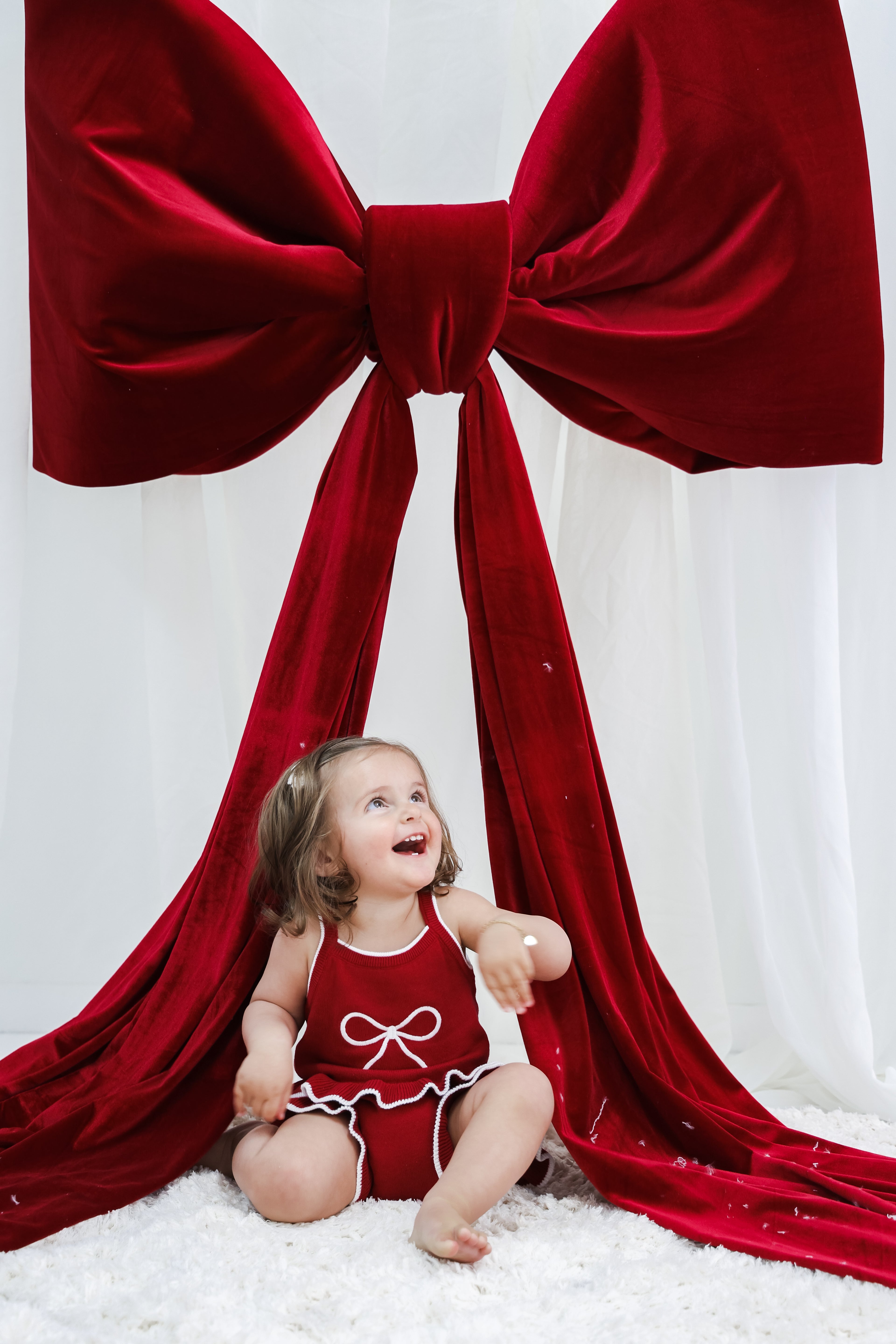 Bow Knit Set - Crimson | PREORDER