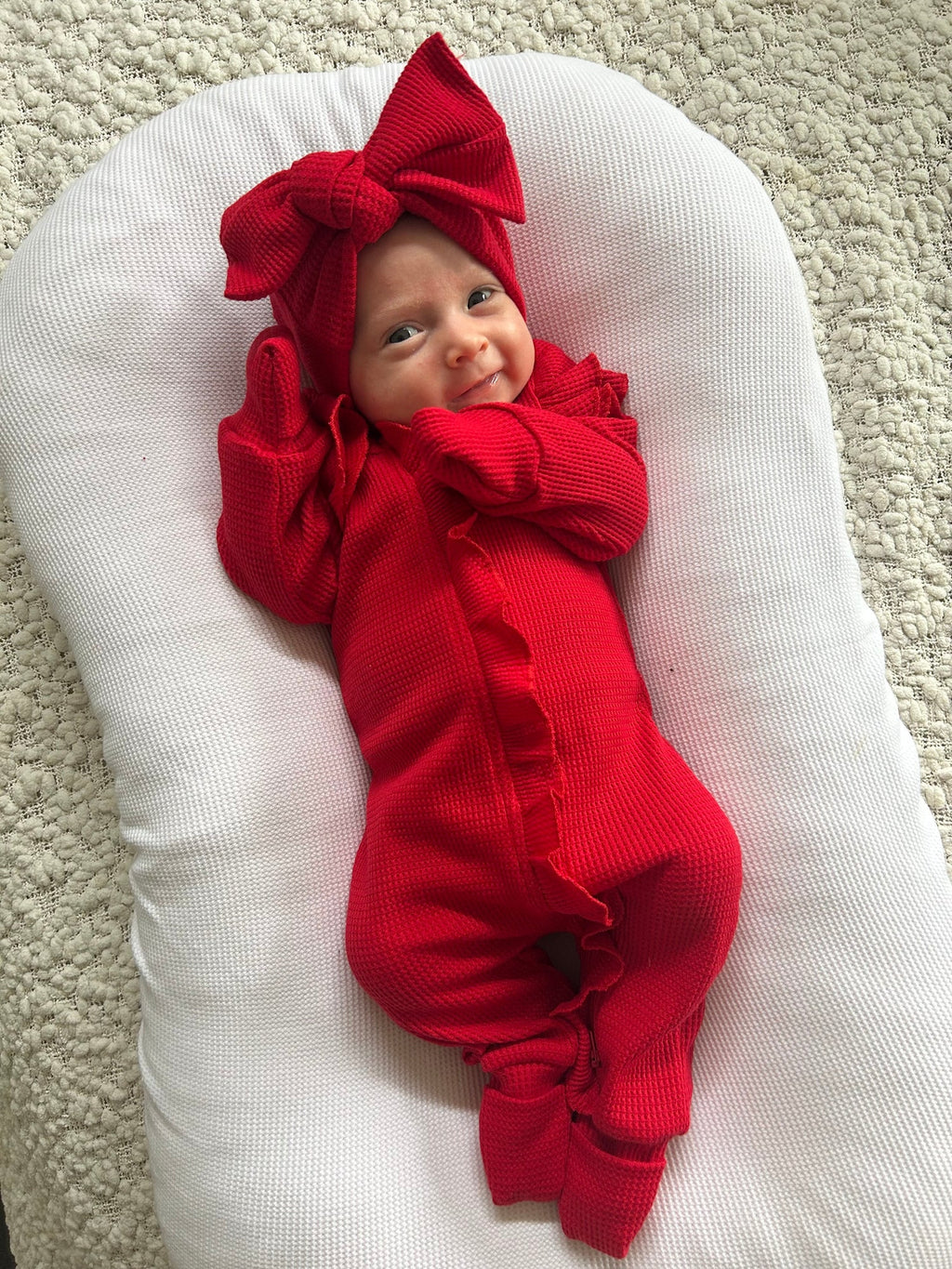 Flutter Ruffle Onesie - Red