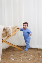 Signature Organic Chunky Knit Romper - Bluebell