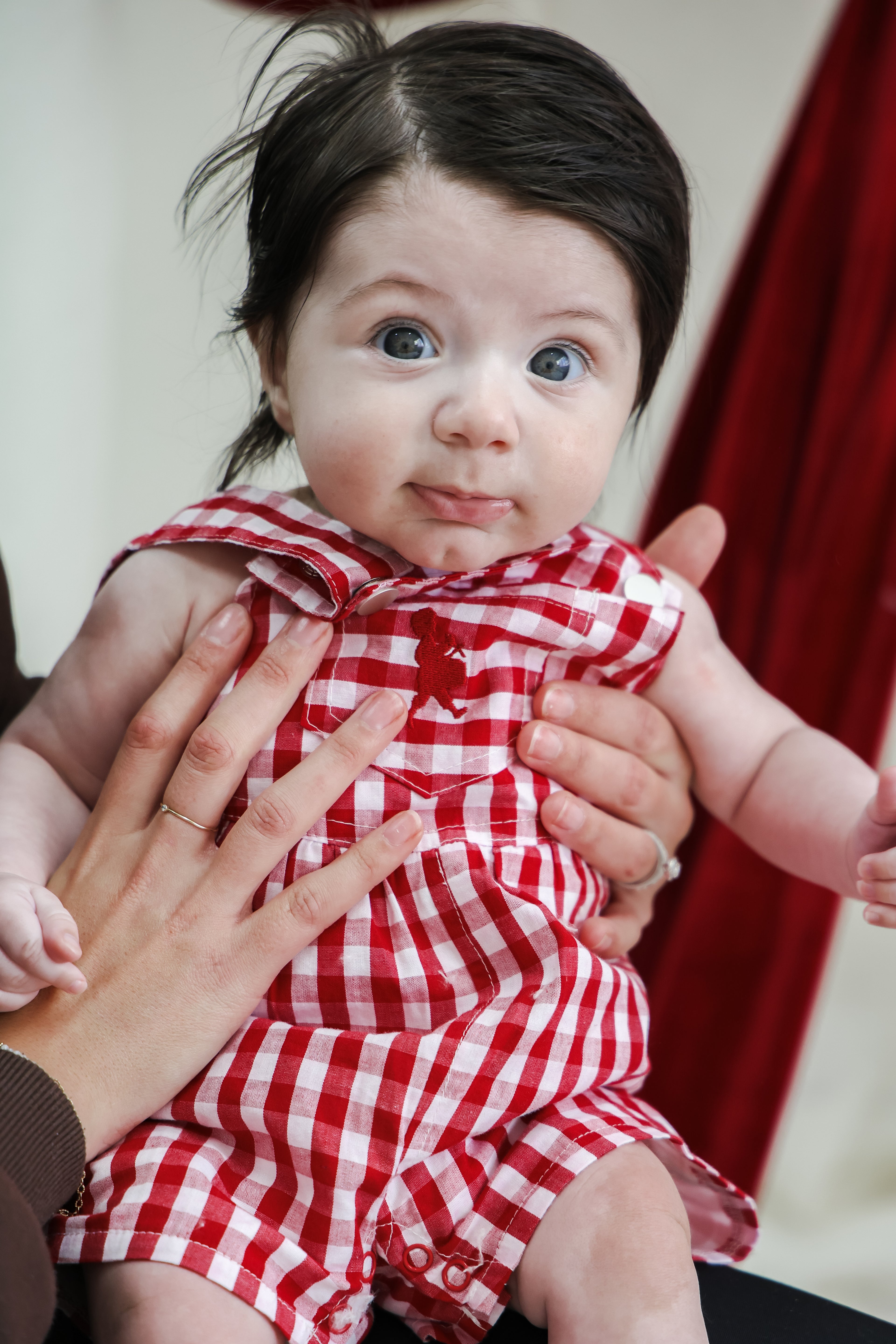 Gingham Overalls - Red | PREORDER