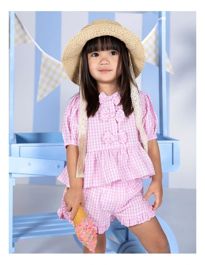 Checkered Top - Pink