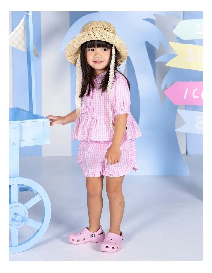 Checkered Short - Pink