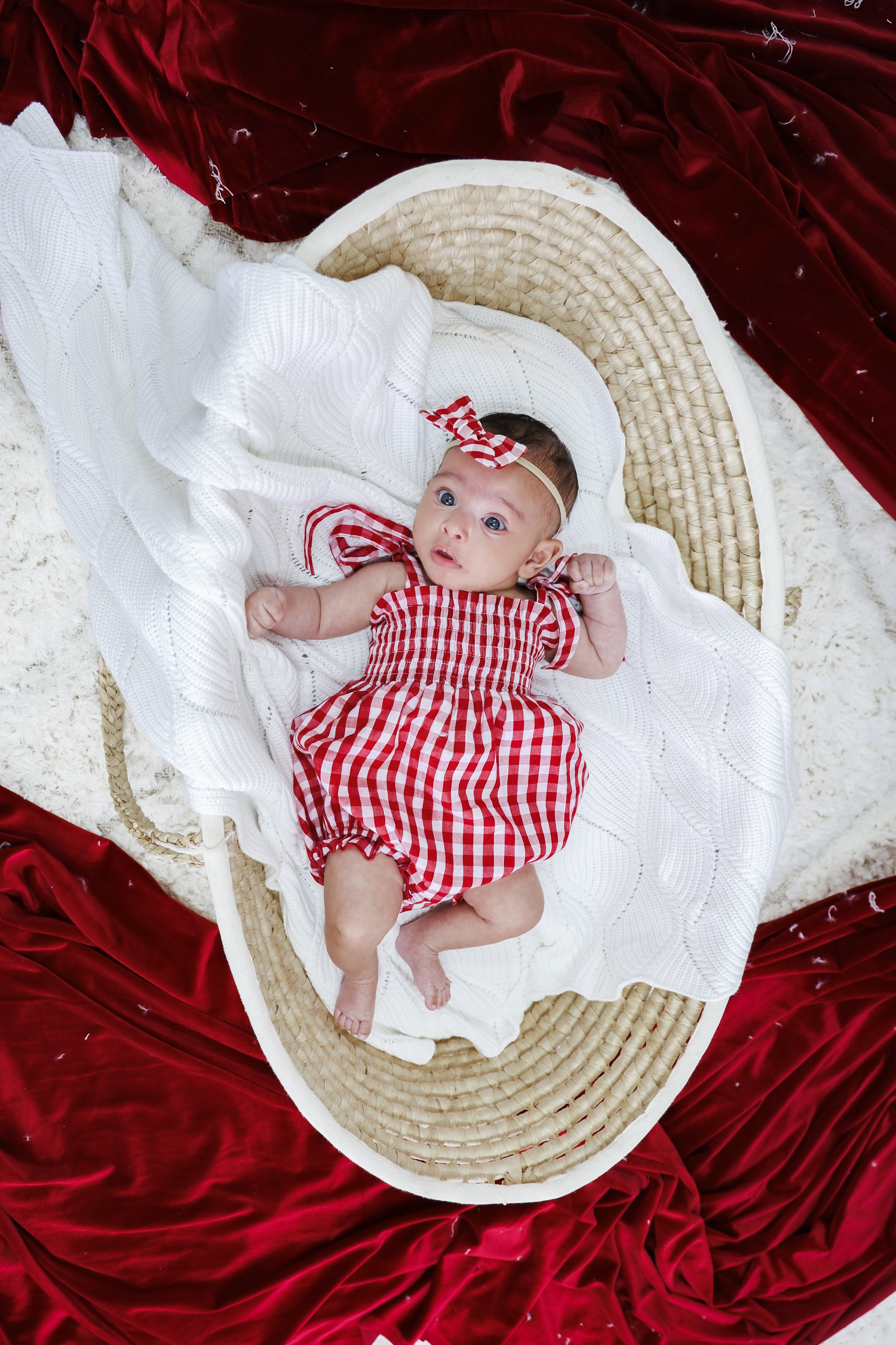 Gingham Romper - Red | PREORDER