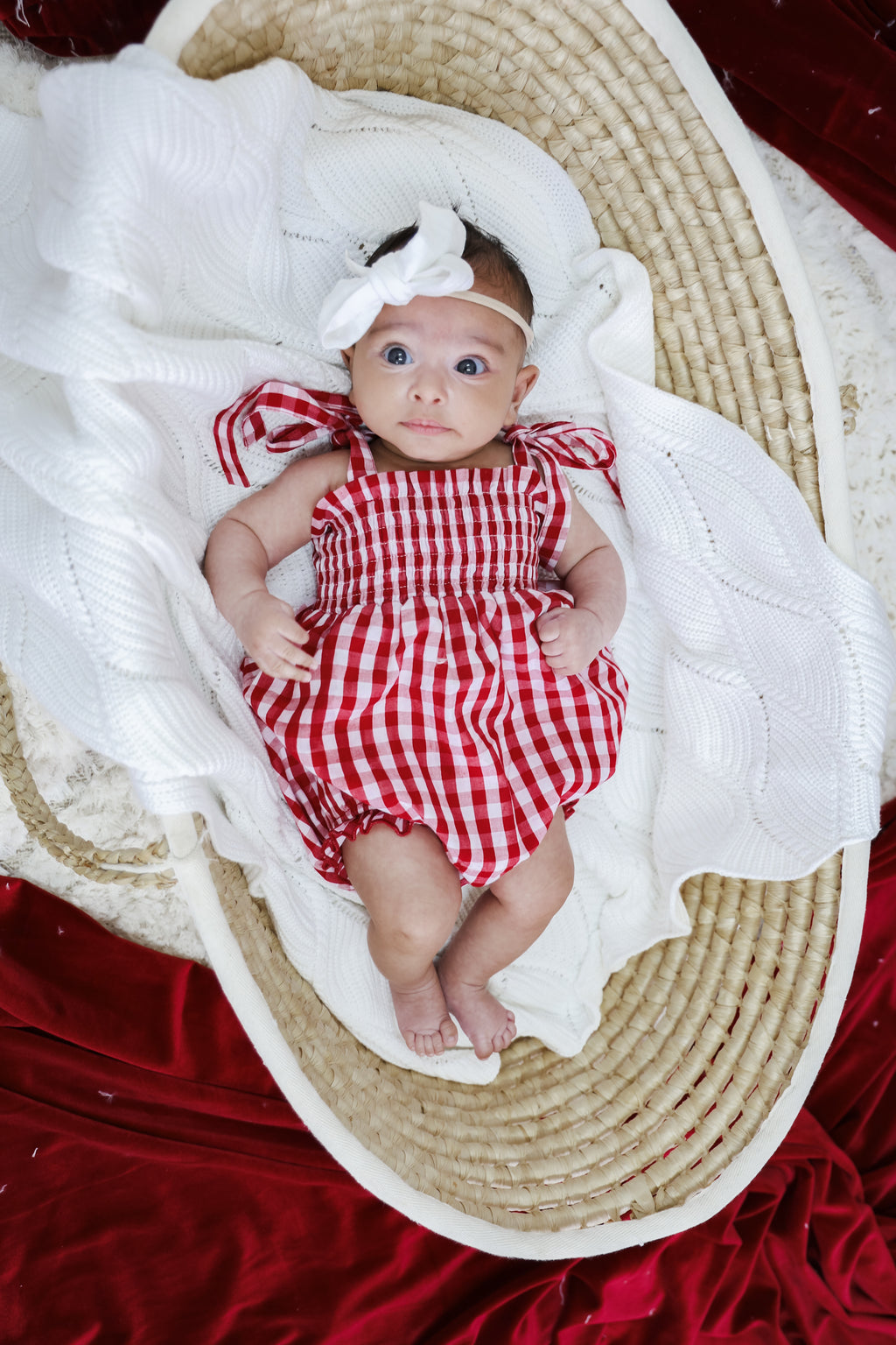 Gingham Romper - Red | PREORDER