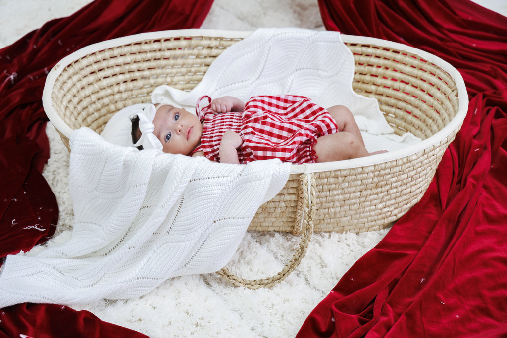 Signature Organic Knit Blanket - Pearl White