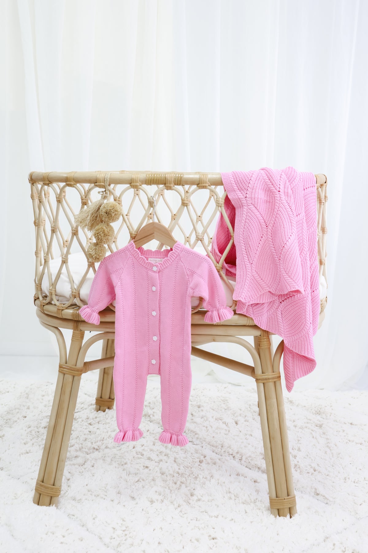 Signature Organic Knit Blanket - Blossom