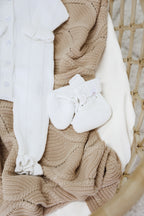 Signature Organic Knit Blanket - Biscuit
