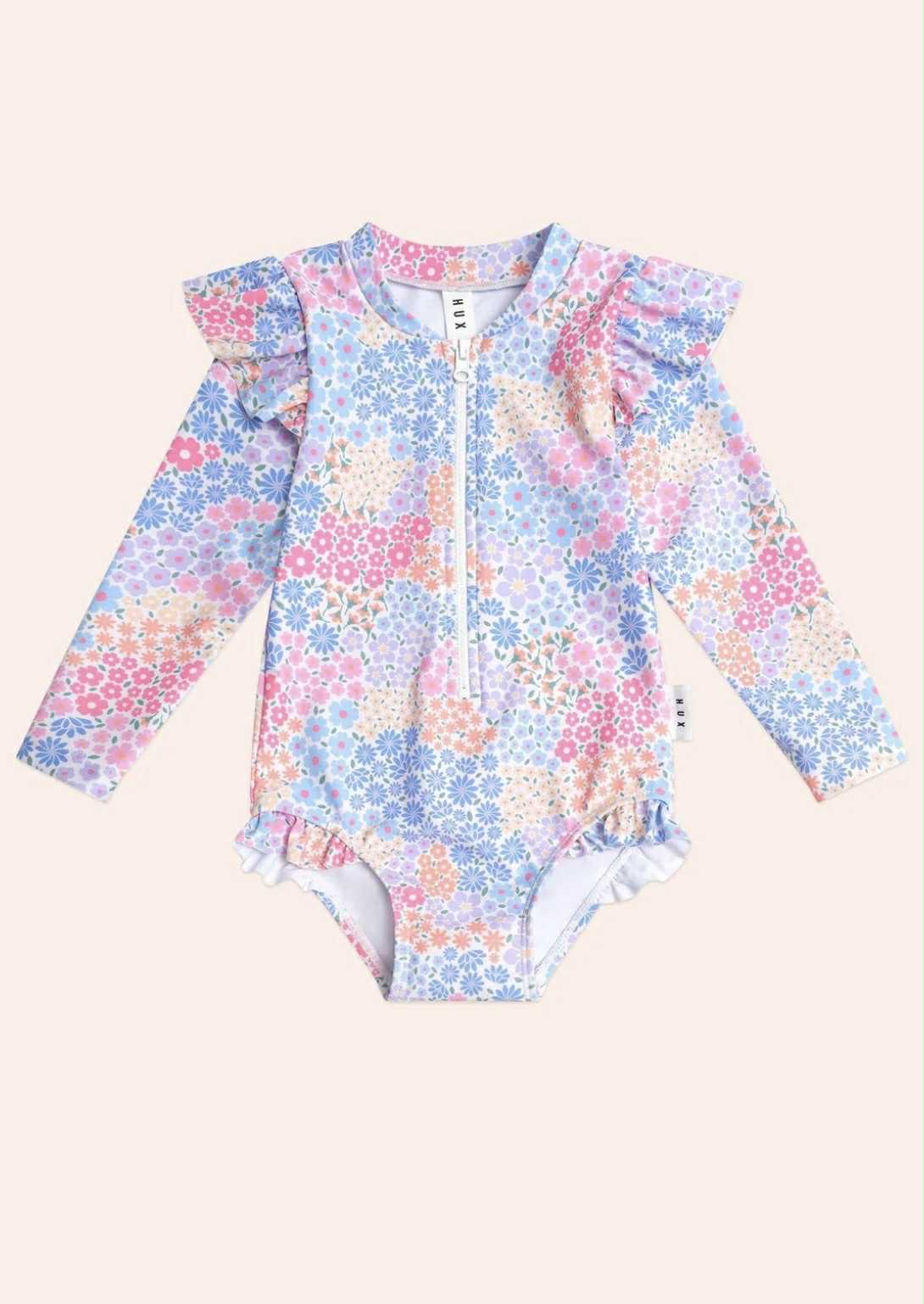 Frill Swimsuit Floral Bloom