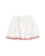 Scallop Hem Strawberry Skirt