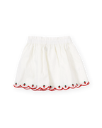 Scallop Hem Strawberry Skirt