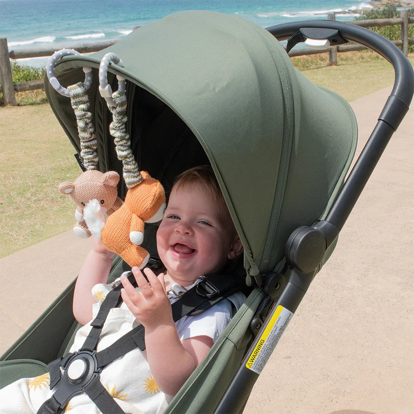 2pk Stroller Toy - Bear & Fox