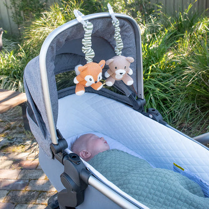 2pk Stroller Toy - Bear & Fox