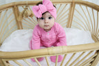 Organic Knitted Headband Bow - Blossom