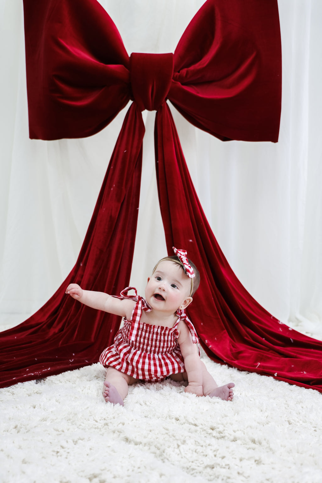 Gingham Romper - Red | PREORDER