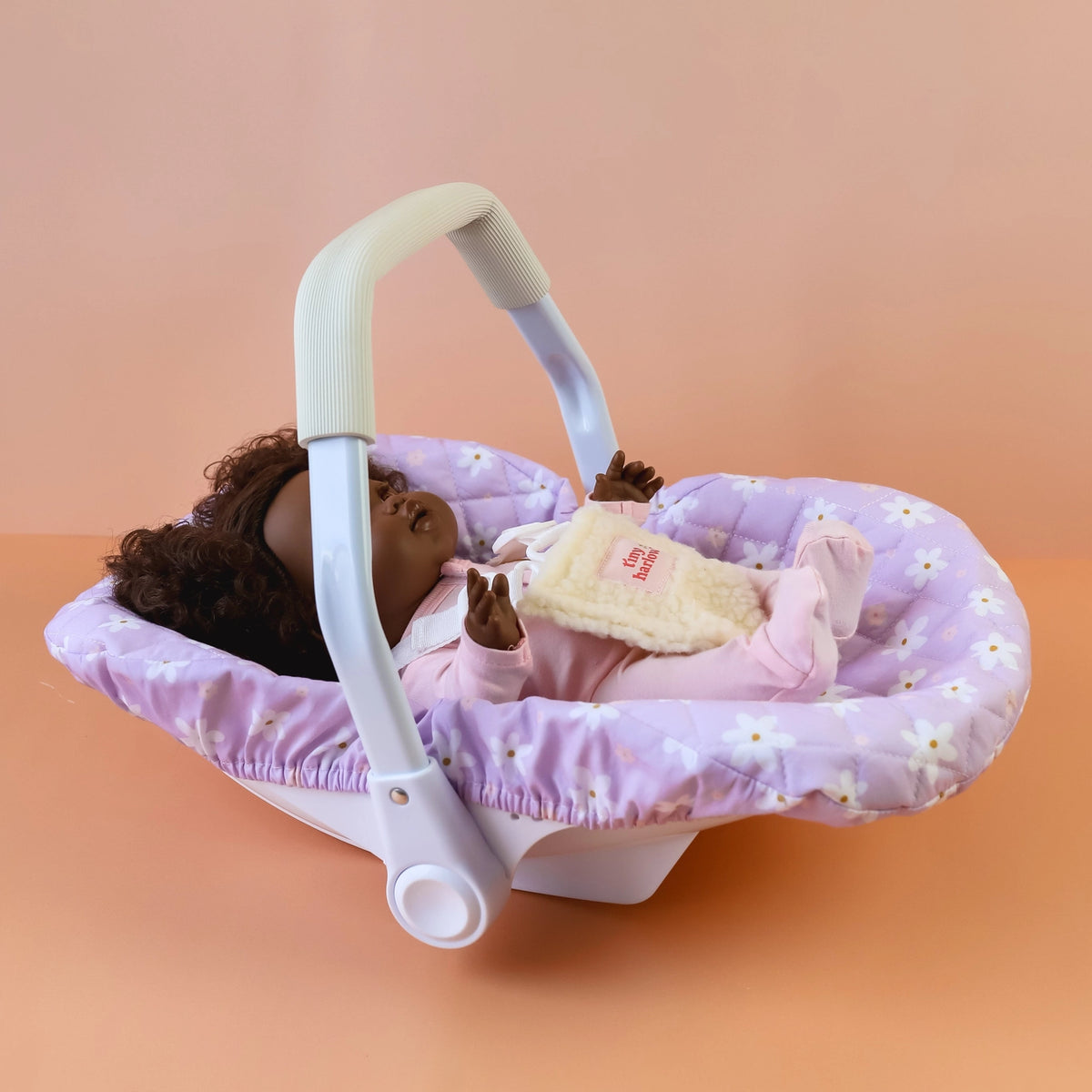COMING SOON Tiny Harlow Doll's Car Seat Capsule - Lilac Daisy
