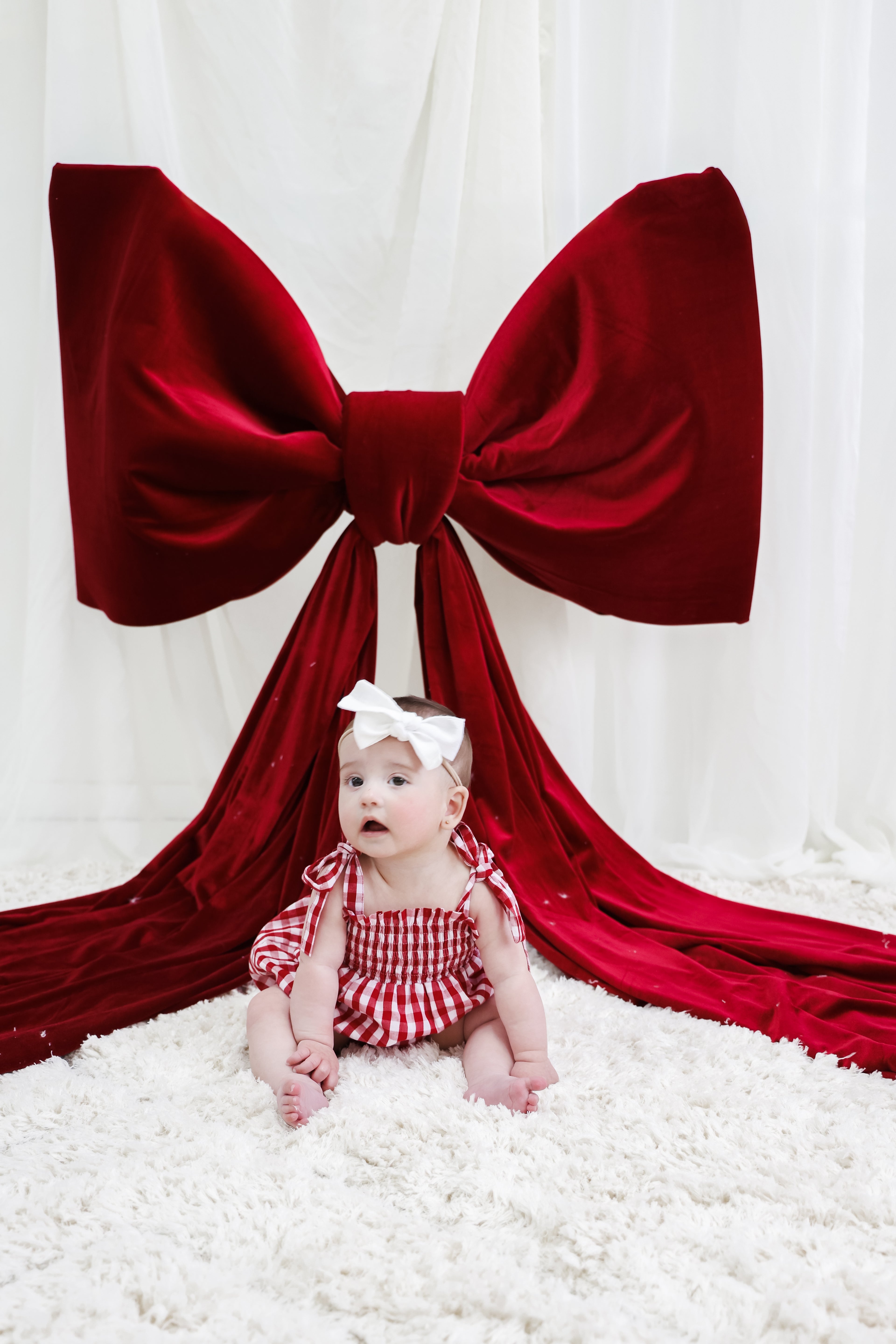 Gingham Romper - Red | PREORDER