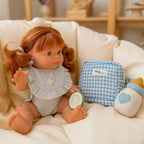 Goose Frilled Bib & Diaper Doll Set
