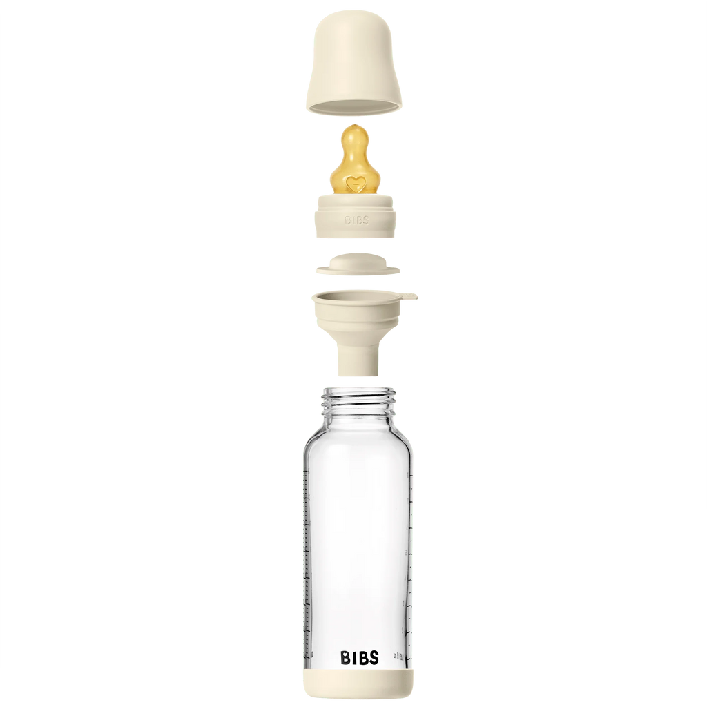 Glass Baby Bottle, 240ml Latex - Ivory