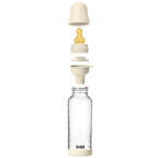 Glass Baby Bottle, 240ml Latex - Ivory