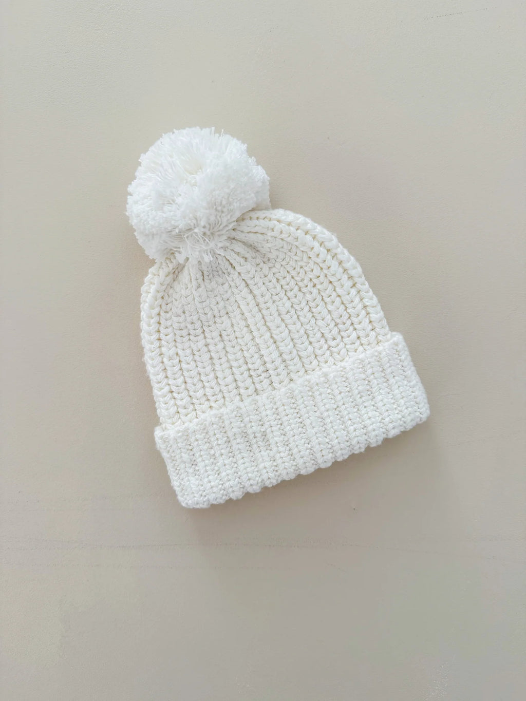 Chunky Textured Knit Beanie | Snow