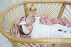 Organic Knitted Headband Bow - Pearl White