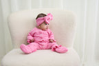 Organic Knitted Headband Bow - Blossom