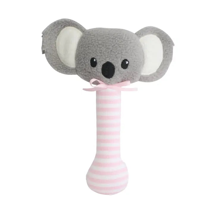 Baby Koala Stick Rattle Pink