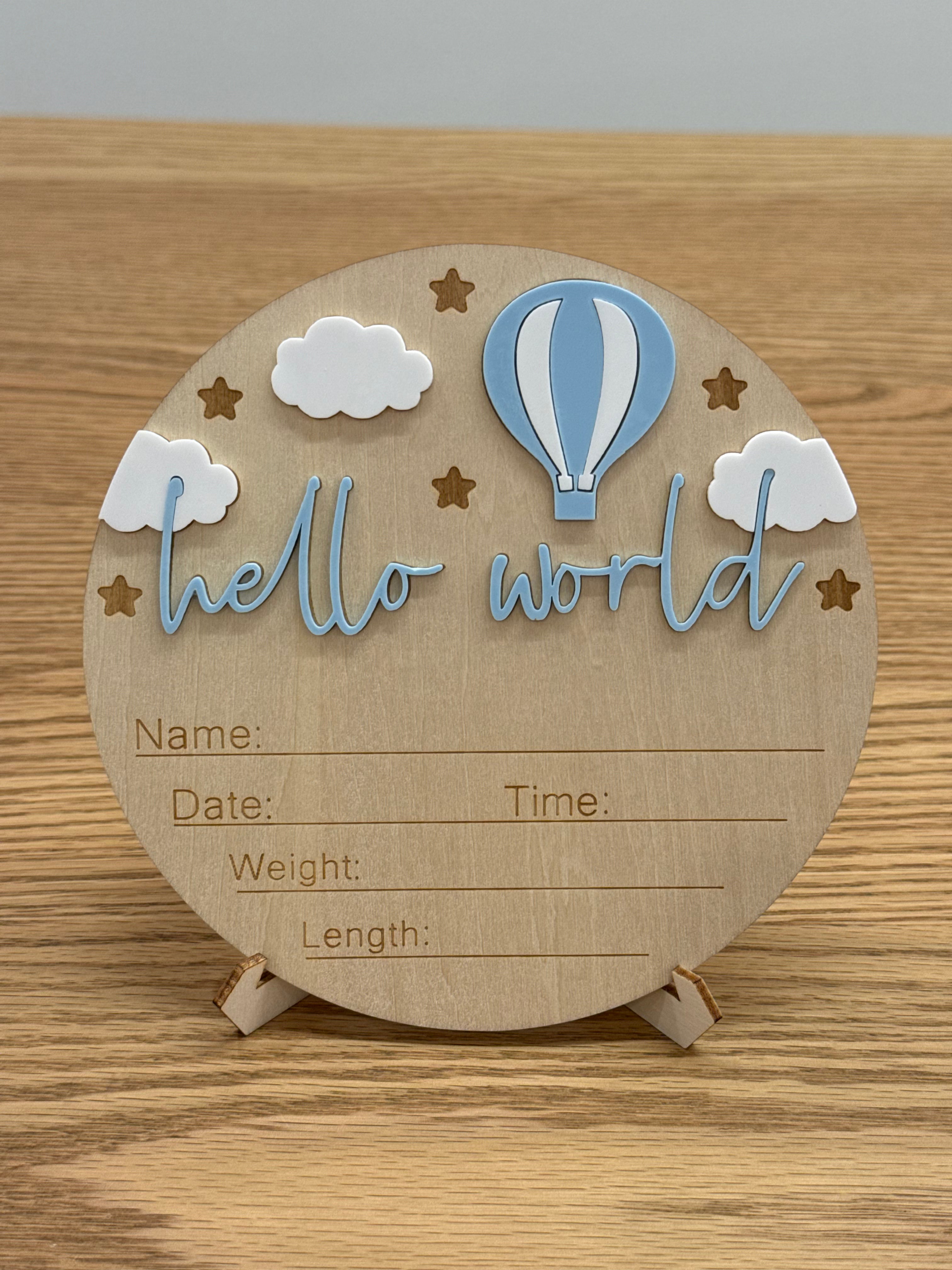 Hello World Announcement Signs - Assorted