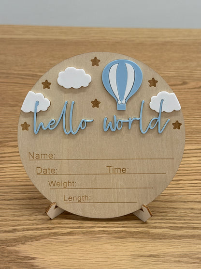 Hello World Announcement Signs - Assorted